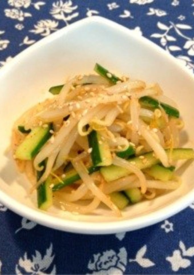 胡瓜ともやしのキムチ風和え物-レシピのメイン写真
