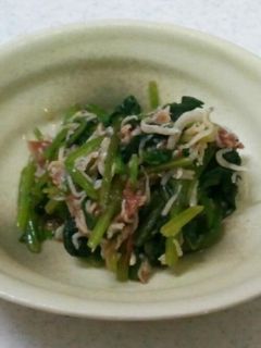 ☆小ネタ☆ほうれん草の梅しらす和え-レシピのメイン写真