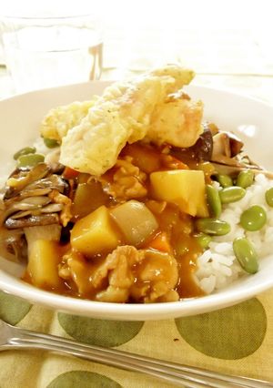 するてんと枝豆ときのこのカレー-レシピのメイン写真