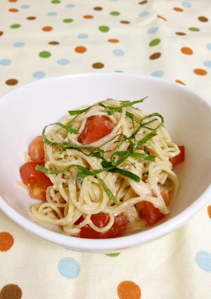 ツナとトマトの冷製パスタ風サラダ-レシピのメイン写真