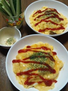 カレーをリメイク☆カレーオムライス♪-レシピのメイン写真