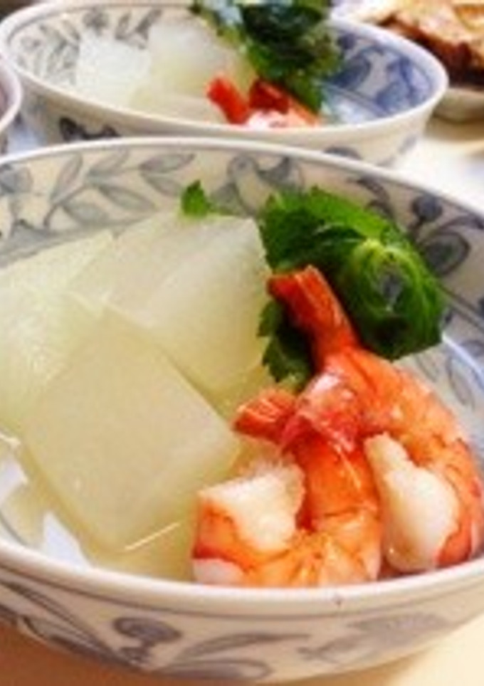 冷たくて美味しい 冬瓜と海老の煮物-レシピのメイン写真