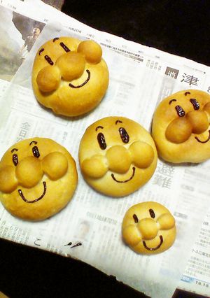 さつまいも餡パンマン-レシピのメイン写真