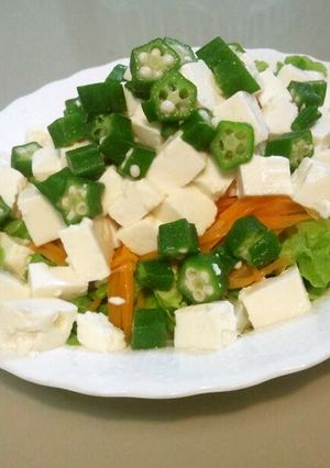豆腐サラダオクラのっけ-レシピのメイン写真