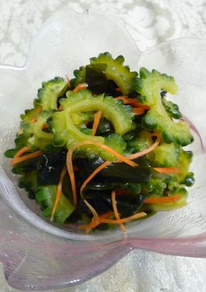 苦くない♪ゴーヤーとわかめの酢の物-レシピのメイン写真
