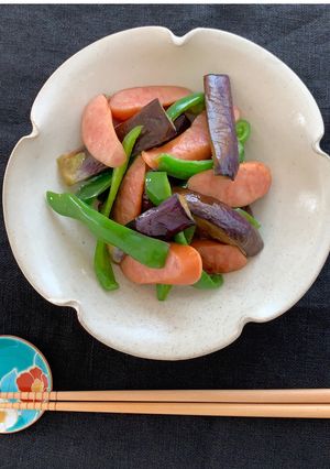 なすとピーマンウィンナーの夏野菜炒め-レシピのメイン写真