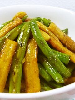 *ささげとちくわのカレーきんぴら*-レシピのメイン写真