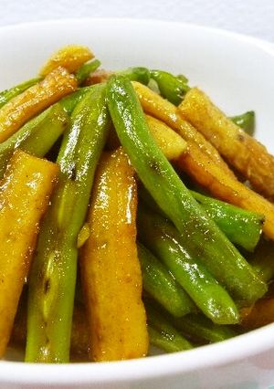 *ささげとちくわのカレーきんぴら*-レシピのメイン写真