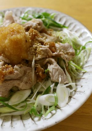 大根おろしと梅の葱たっぷり冷しゃぶ-レシピのメイン写真