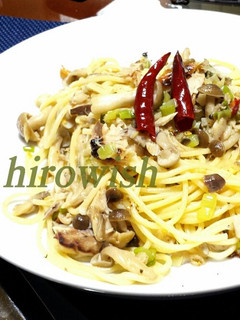 パスタ☆塩鯖とシメジのペペロンチーノ-レシピのメイン写真
