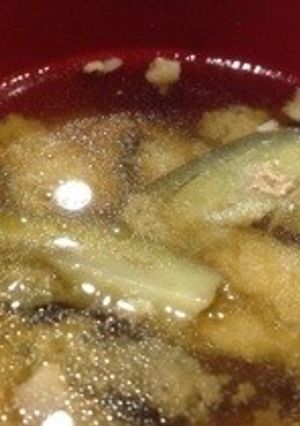 簡単♪＊なすと豚のお味噌汁＊-レシピのメイン写真