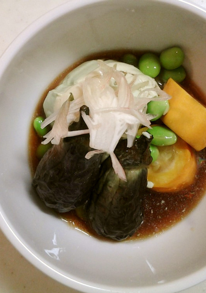 夏野菜の揚げ浸し添え寄せ豆腐-レシピのメイン写真