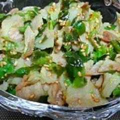 豚肉と青じその味の簡単和え物-レシピのメイン写真