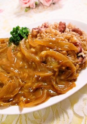 たこ飯の玉ねぎチーズカレー-レシピのメイン写真