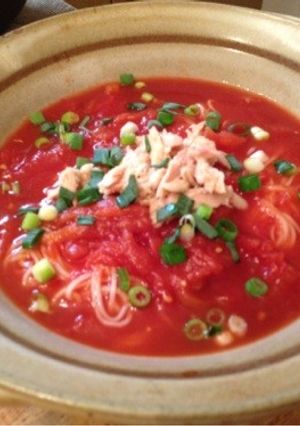 トマト缶で冷やしそうめん！-レシピのメイン写真