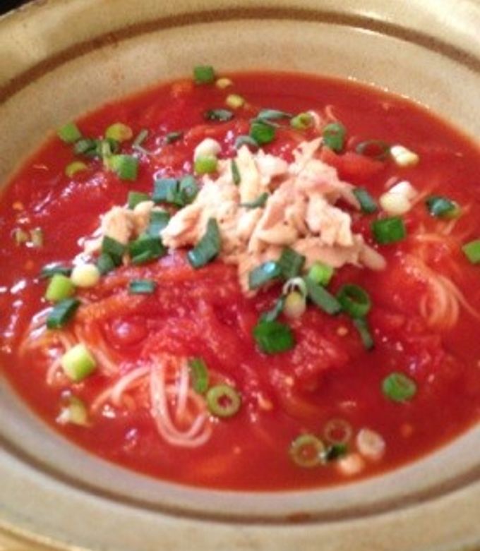 トマト缶で冷やしそうめん！-レシピのメイン写真