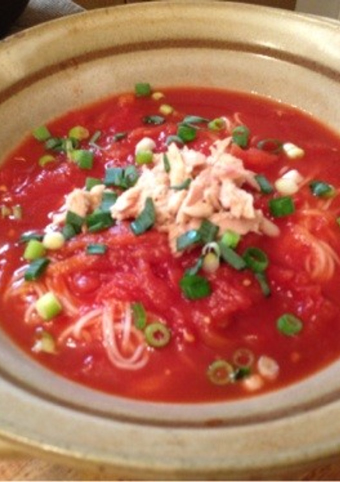 トマト缶で冷やしそうめん！-レシピのメイン写真