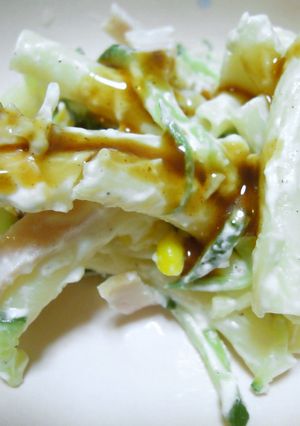 ポテト・マカロニサラダにソースかけるだけ-レシピのメイン写真