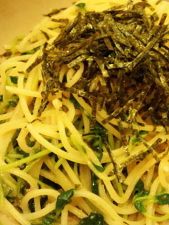豆苗とたらこの簡単パスタ。-レシピのメイン写真
