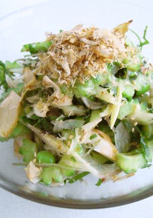 ゴーヤと香味野菜のゴマポンサラダ-レシピのメイン写真