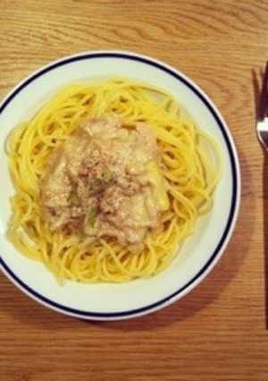えのきとアスパラのツナクリームパスタ-レシピのメイン写真