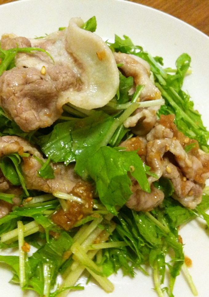 豚肉と水菜の梅和え-レシピのメイン写真