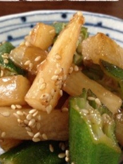 オクラと長芋の炒め物-レシピのメイン写真