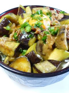夏バテ知らず!!豚肉と茄子のスタミナ丼-レシピのメイン写真