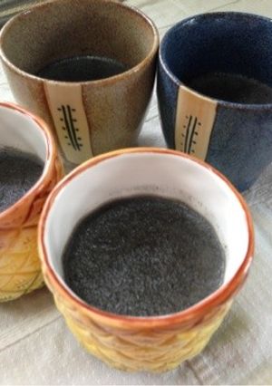強火で5分★なめらか黒ごまプリン♥-レシピのメイン写真