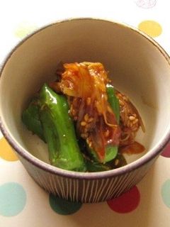 ミョウガとししとうの韓国味噌炒め-レシピのメイン写真