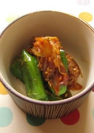 ミョウガとししとうの韓国味噌炒め-レシピのメイン写真