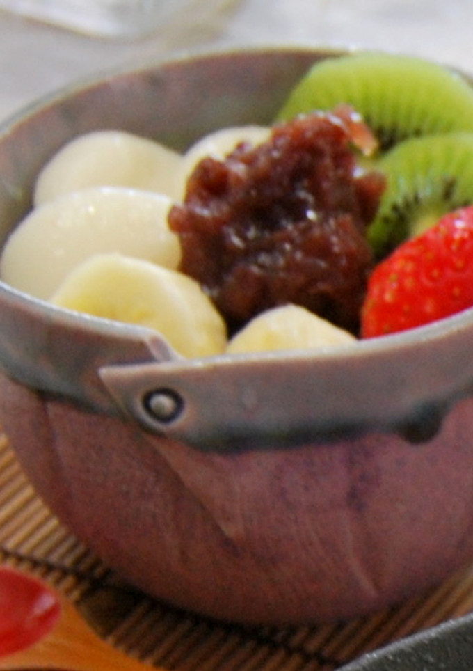 粉寒天で簡単♪　白玉あんみつ-レシピのメイン写真