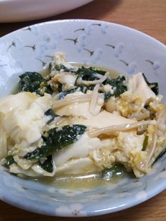 モロヘイヤと豆腐の卵とじ-レシピのメイン写真