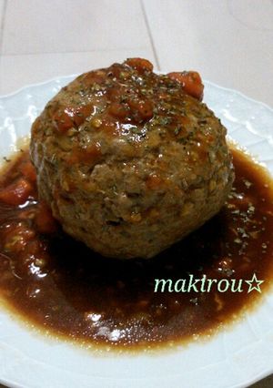 まんまる☆トマトとおいもinハンバーグ-レシピのメイン写真