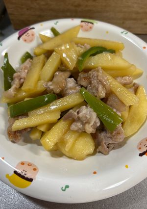 豚こま・ジャガイモ・ピーマンの麺つゆ炒め-レシピのメイン写真