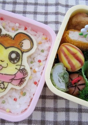ライスぺーパーでお絵かきキャラ弁-レシピのメイン写真