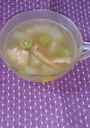 簡単！冬瓜とオクラのトロりんスープ-レシピのメイン写真