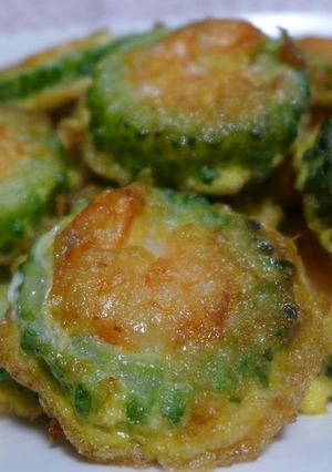 海老詰めゴーヤの玉子焼き-レシピのメイン写真