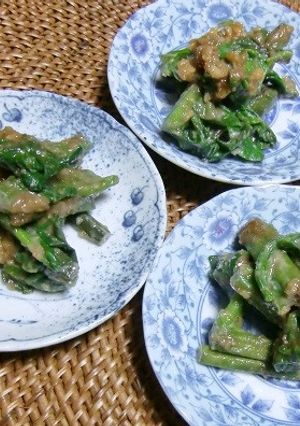 つるむらさきの、オリゴ糖で作るクルミ和え-レシピのメイン写真