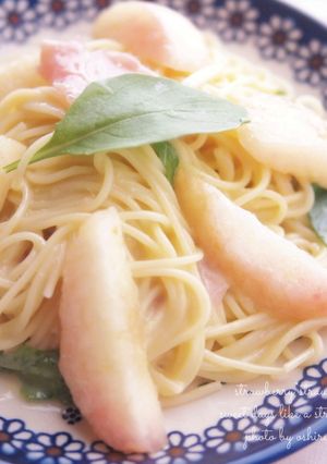 *ひんやり桃いろパスタ*-レシピのメイン写真