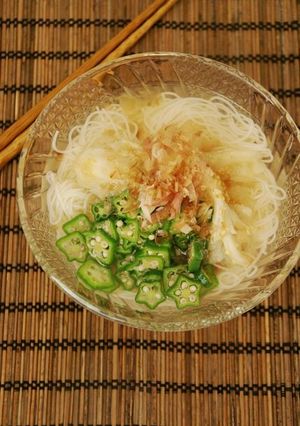 焼き茄子素麺♫さっぱり白だし梅風味-レシピのメイン写真