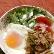 豚肉とピーマンのロコモコ丼*カフェ飯*