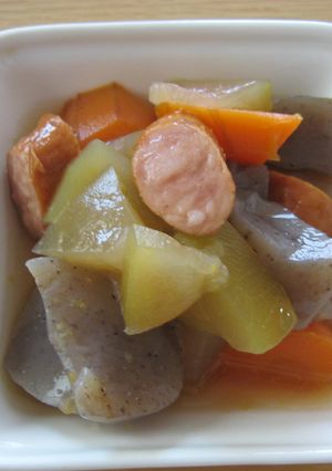 鍋に入れて煮るだけ！夕顔の煮物-レシピのメイン写真