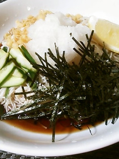 さっぱりおろし素麺(レモン・揚げ玉入)♪-レシピのメイン写真