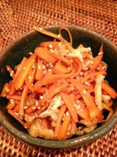 細切り油揚げと人参の炒め煮-レシピのメイン写真