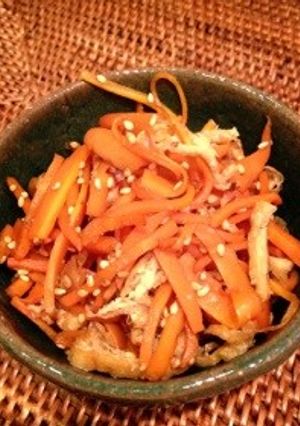 細切り油揚げと人参の炒め煮-レシピのメイン写真