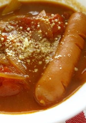親子クッキング✿トマトウインナーカレー-レシピのメイン写真