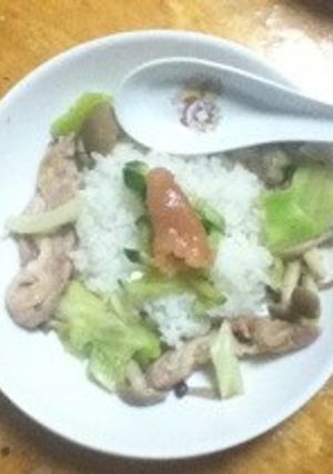 簡単キノコの野菜炒め丼-レシピのメイン写真