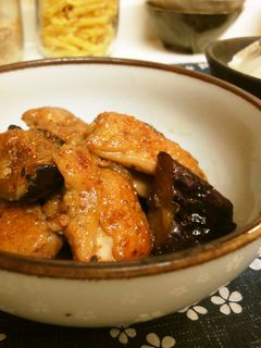 *茄子と鶏もも肉の生姜照り焼き*-レシピのメイン写真