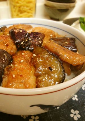 ＊鶏もも肉と茄子の照り焼き丼＊-レシピのメイン写真